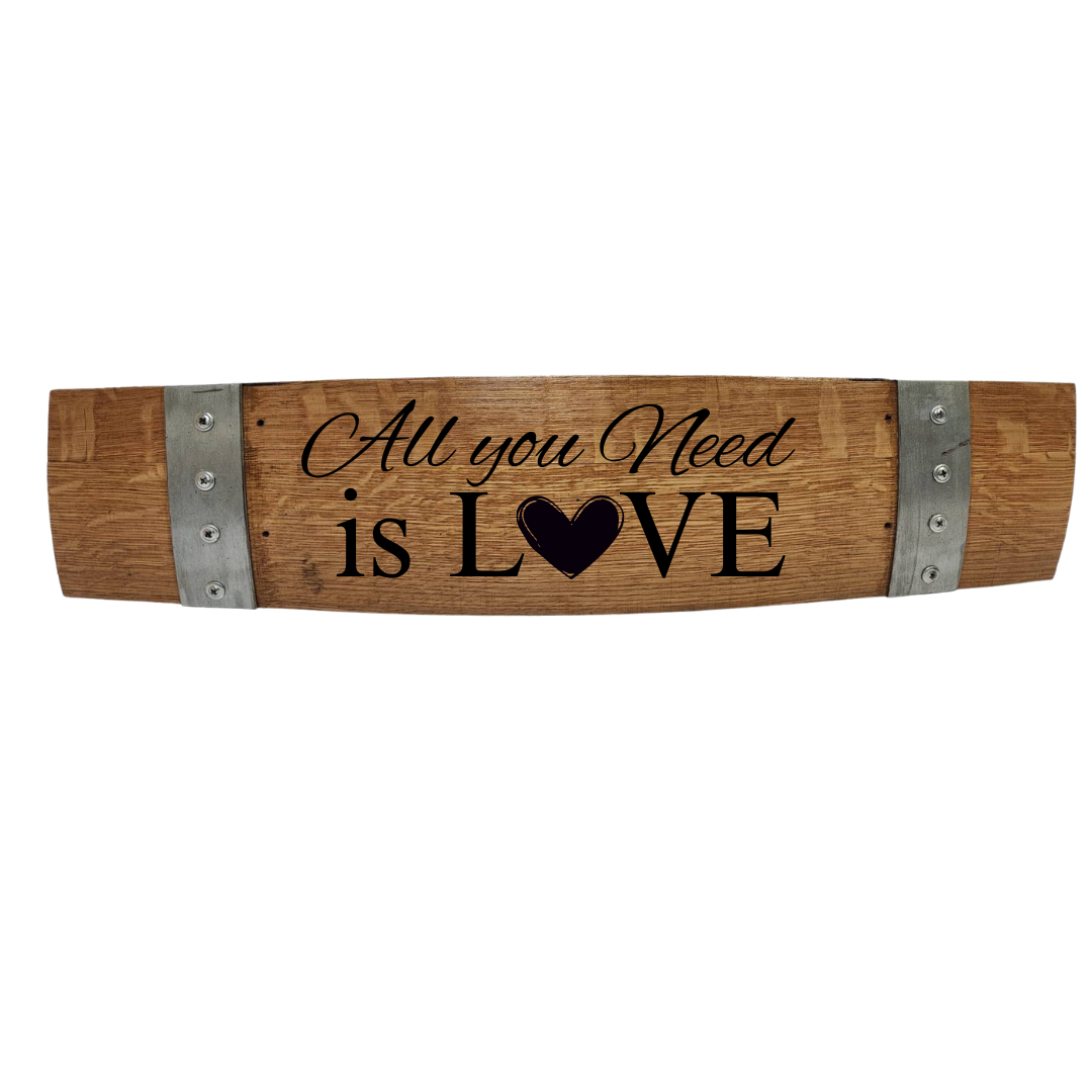 Anniversary/Valentine's/ Wedding Stave Signs on Wine Stave Horizontal 28 Inch