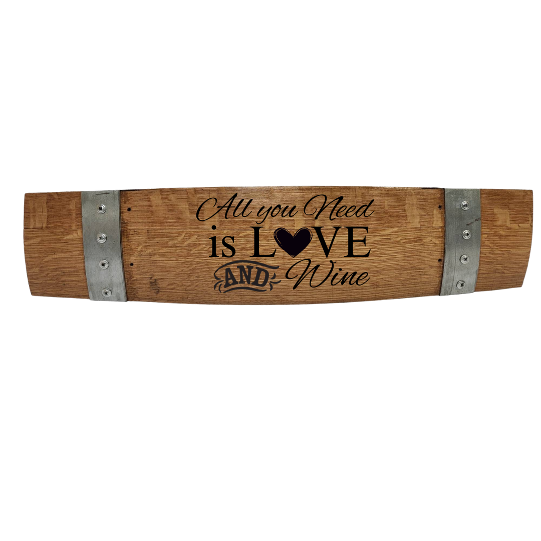 Anniversary/Valentine's/ Wedding Stave Signs on Wine Stave Horizontal 28 Inch