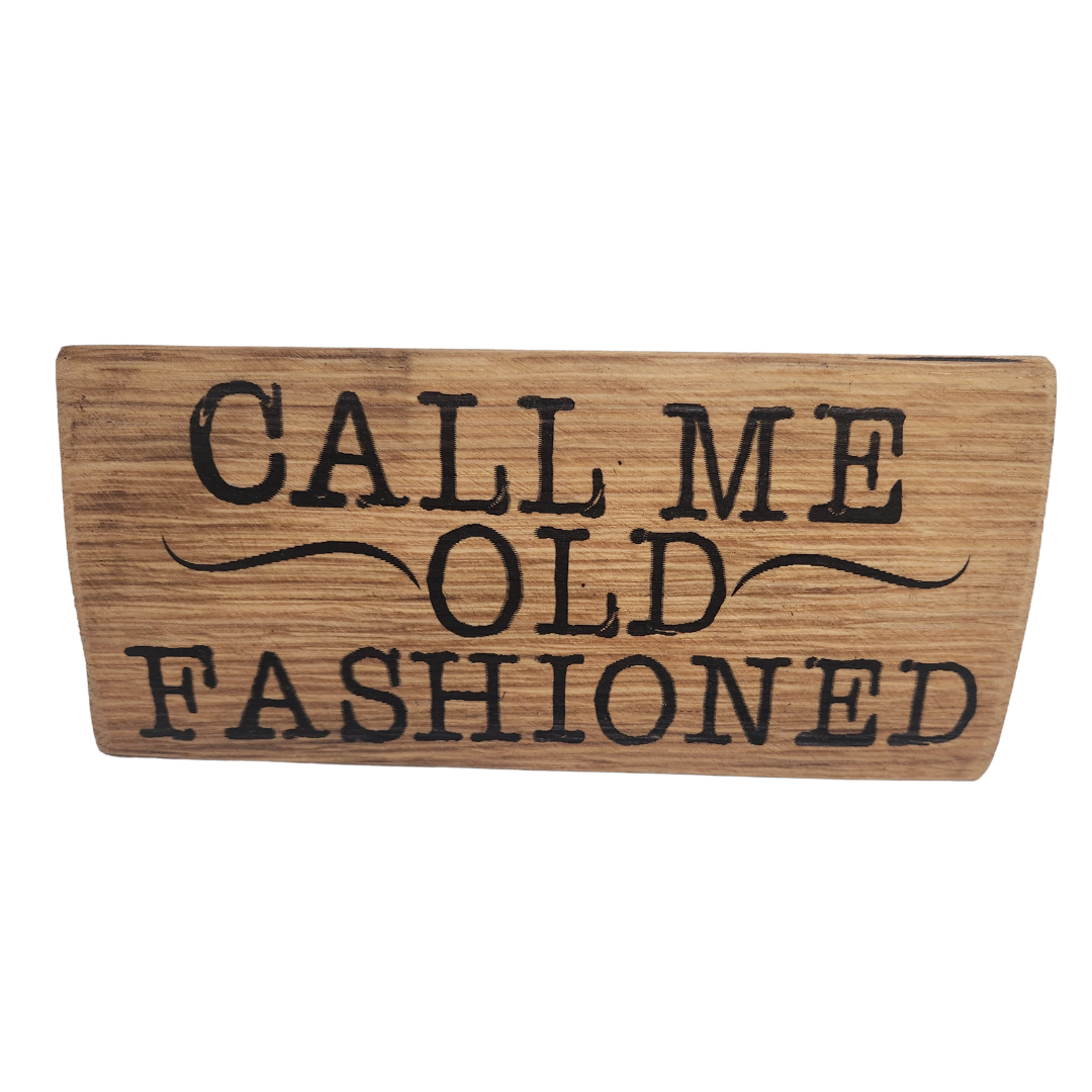 Whiskey Block Signs with Punny Scripts Made from Bourbon Barrel Staves - WhiskeyandWineDesign