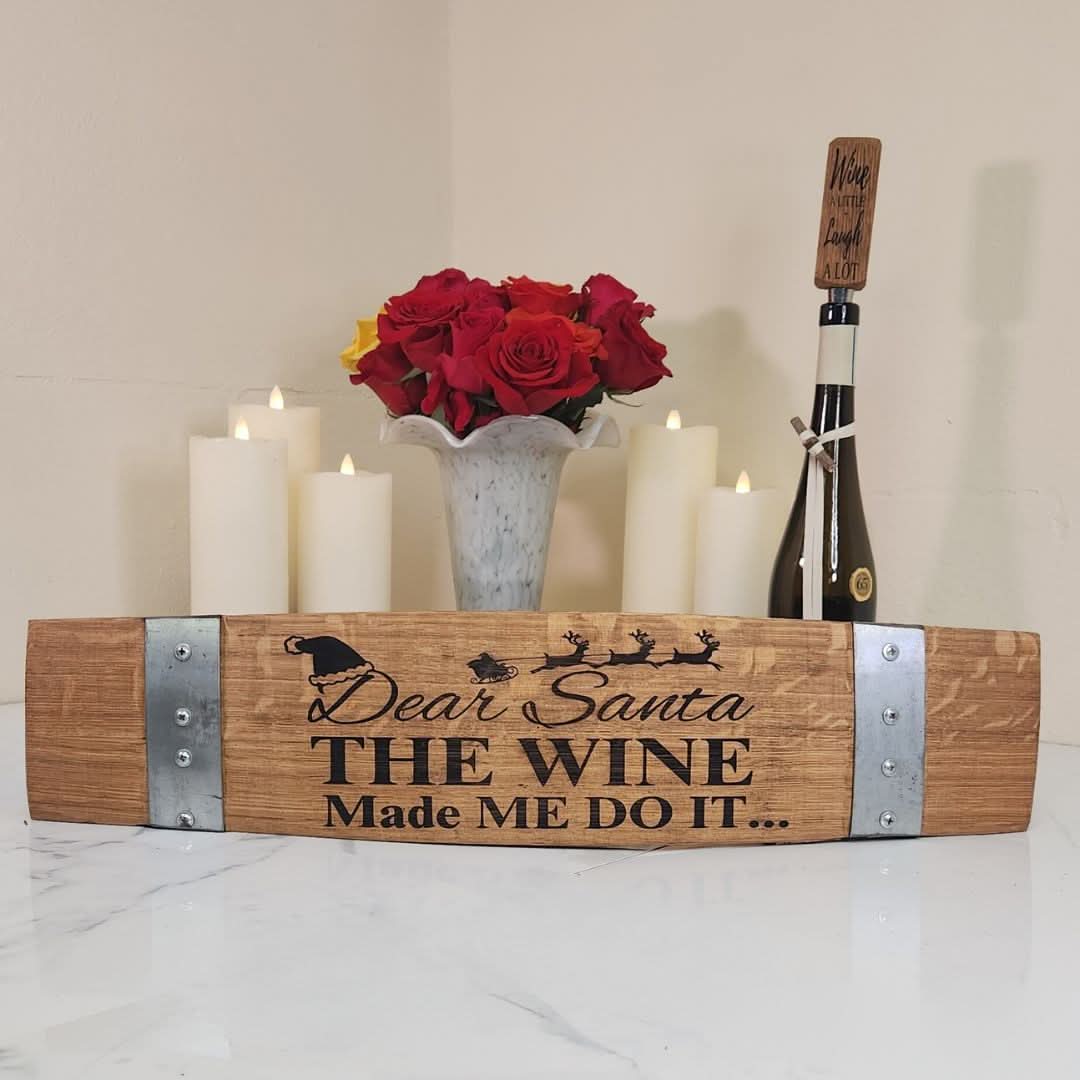Holiday Barrel Head Signs - WhiskeyandWineDesign