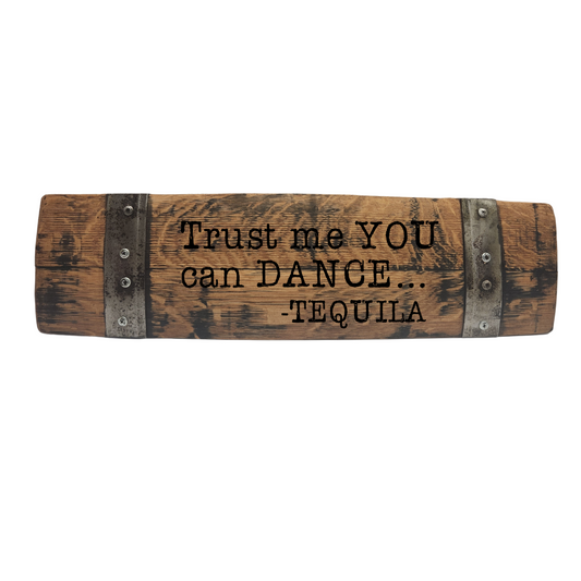 Tequila Sign Laser Engraved Made from Repurposed Whiskey or Wine Barrels - WhiskeyandWineDesign