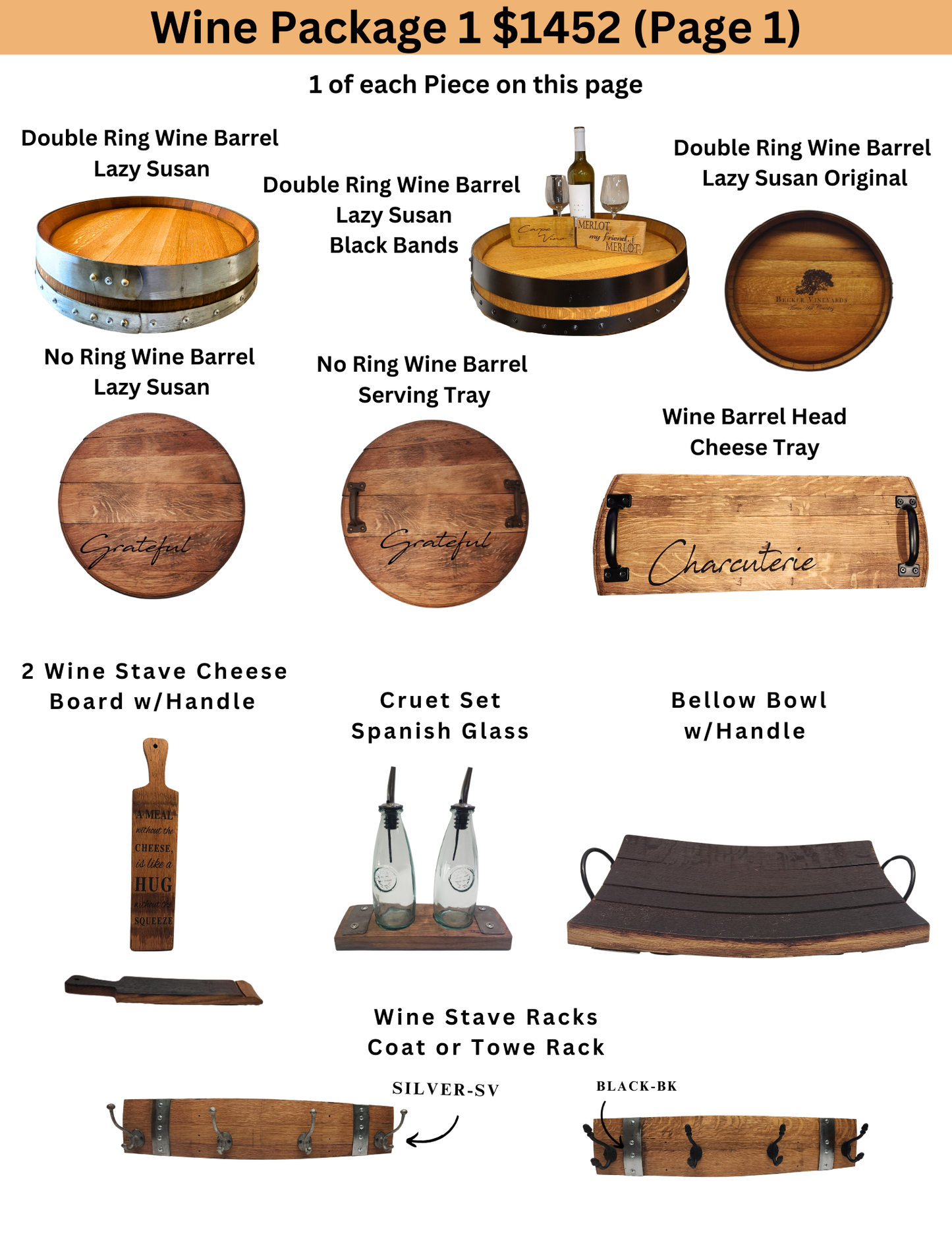 Wine Barrel Bundle Package 1: Timeless Treasures for your Shop