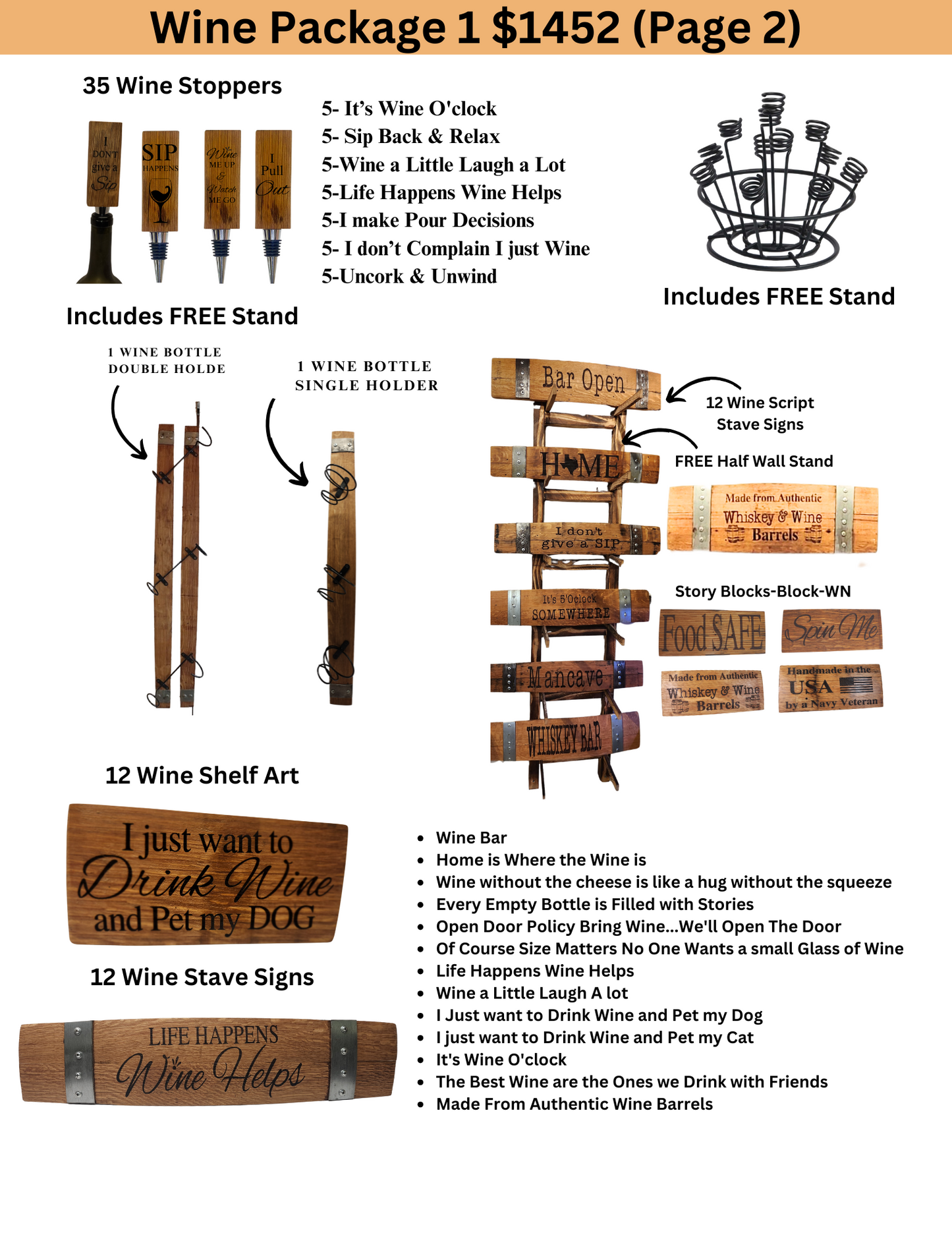 Wine Barrel Bundle Package 1: Timeless Treasures for your Shop