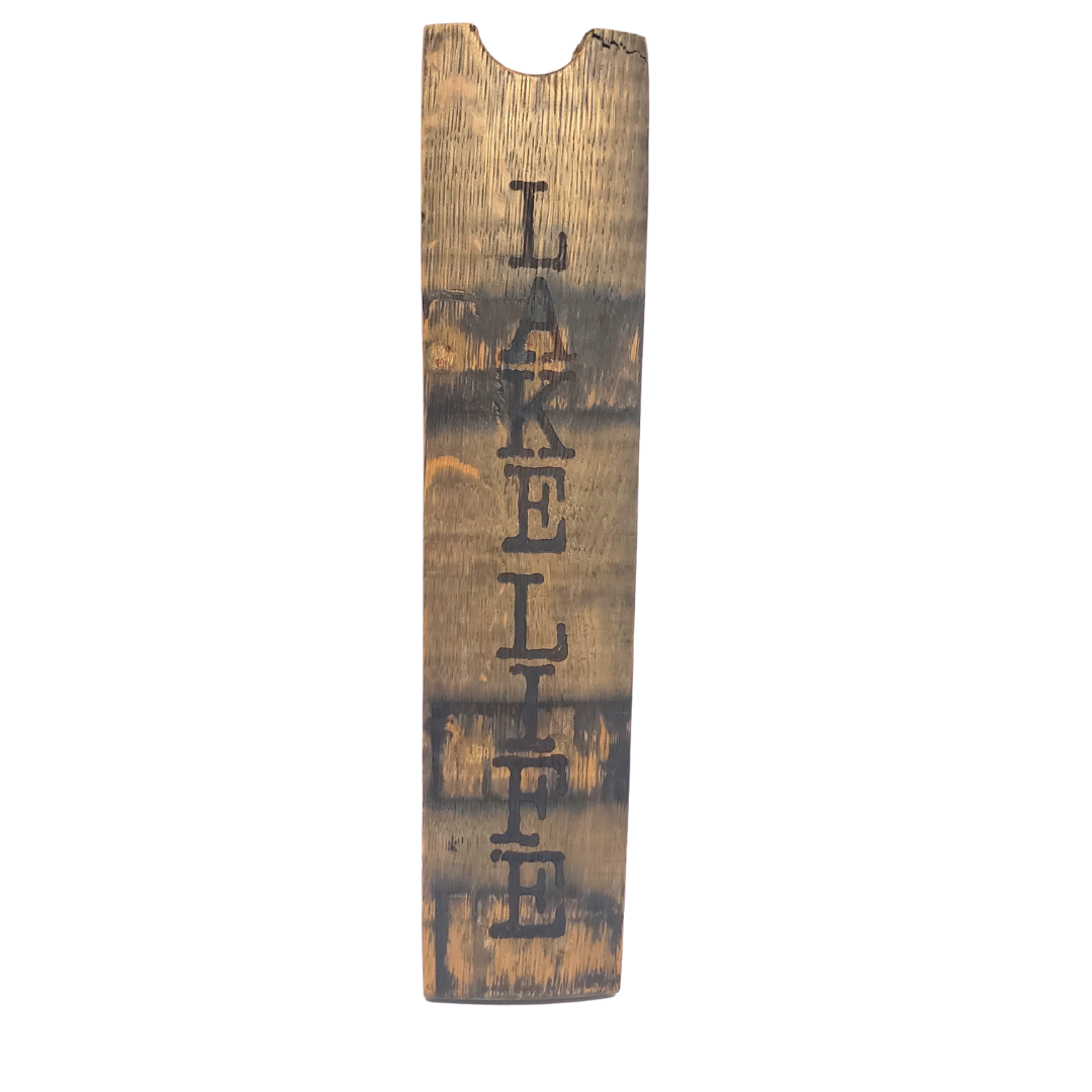 Laser Engraved Sign Made from Repurposed Whiskey or Wine Barrels Hanging Wall Sign - WhiskeyandWineDesign