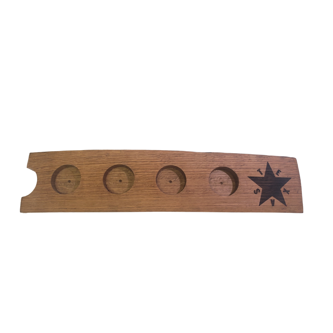 Stave Flight made from Repurposed Barrel Staves - WhiskeyandWineDesign