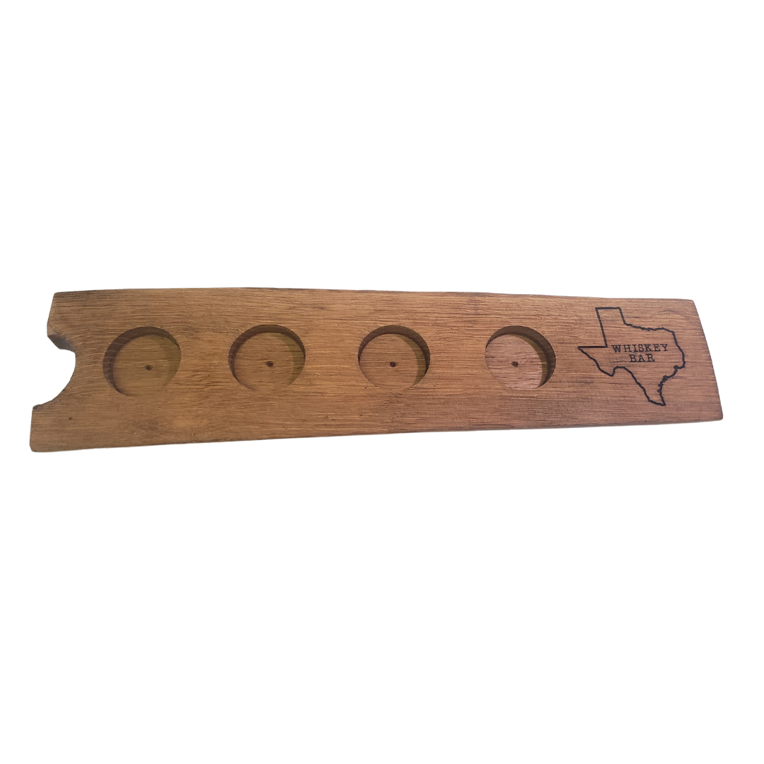 Stave Flight made from Repurposed Barrel Staves - WhiskeyandWineDesign