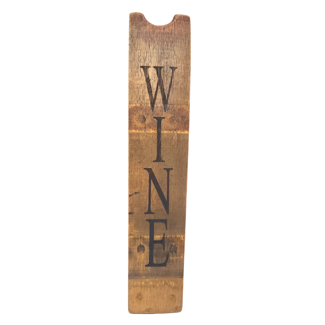 Laser Engraved Sign Made from Repurposed Whiskey or Wine Barrels Hanging Wall Sign - WhiskeyandWineDesign