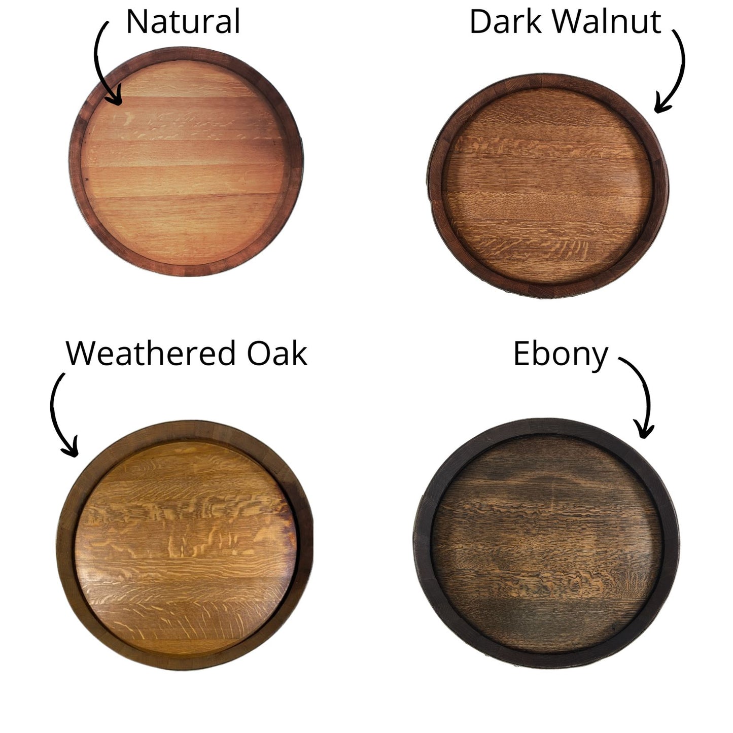 Barrel Head Mirror with Customizable Rings - WhiskeyandWineDesign