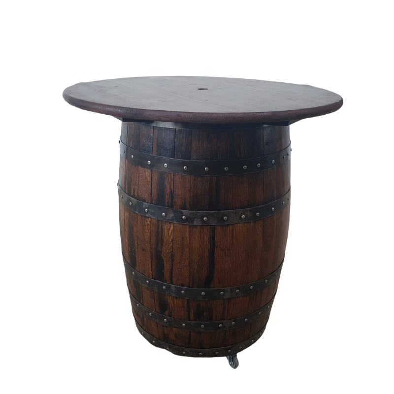 Bourbon or Wine Barrel Table - Table Top 36 Inches - WhiskeyandWineDesign