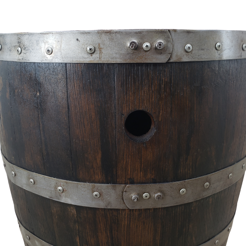No Door Barrel Cabinet - WhiskeyandWineDesign