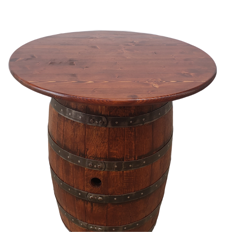 Bourbon or Wine Barrel Table - Table Top 36 Inches - WhiskeyandWineDesign