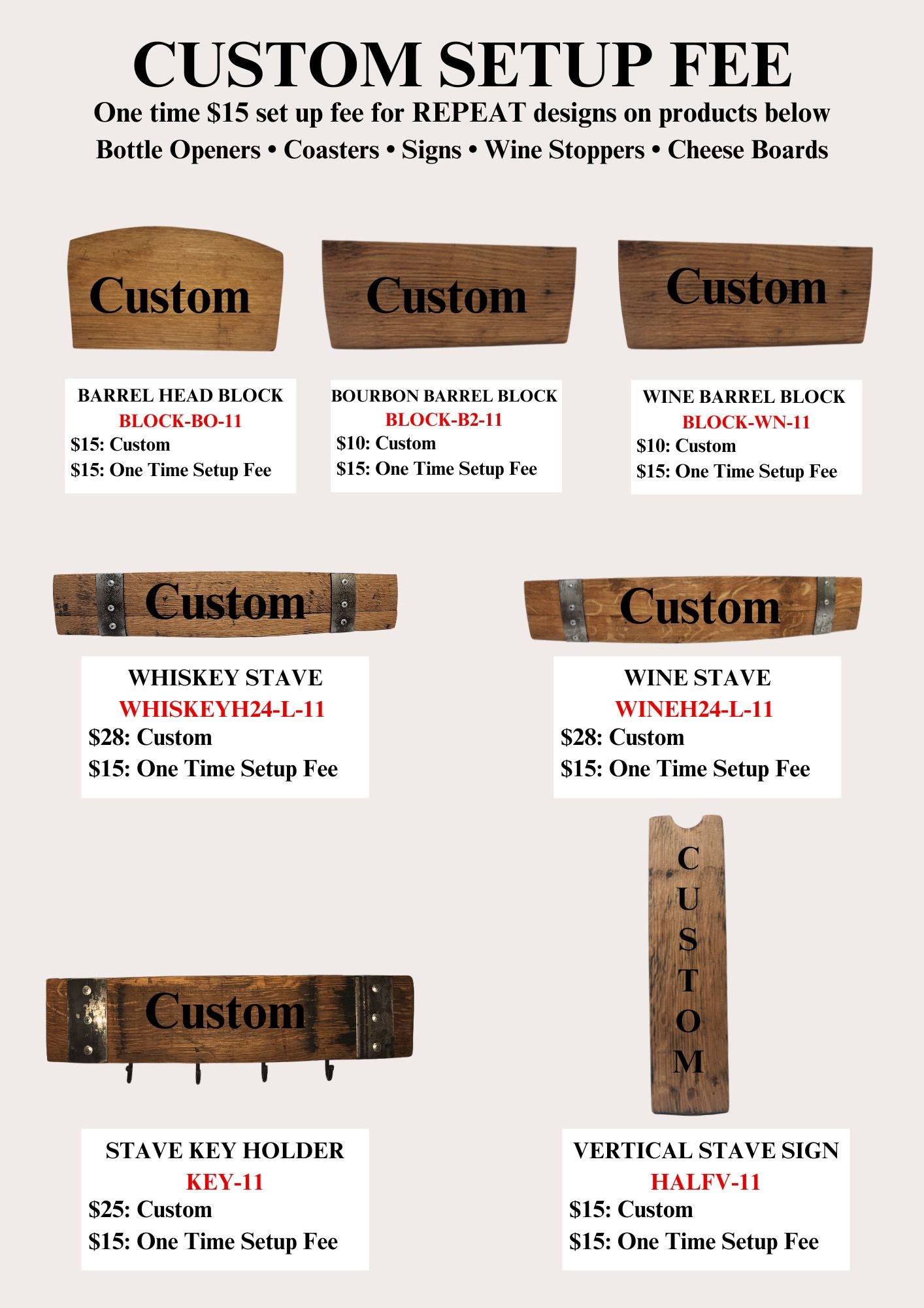 Custom Laser Engraving Set Up Fee - WhiskeyandWineDesign