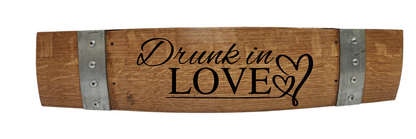 Anniversary/Valentine's/ Wedding Stave Signs on Wine Stave Horizontal 28 Inch