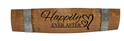 Anniversary/Valentine's/ Wedding Stave Signs on Wine Stave Horizontal 28 Inch