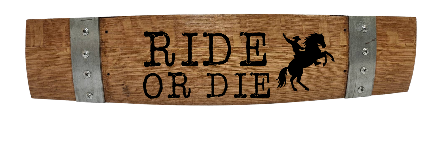 Western Signs with Popular Quotes – Custom Laser Engraved Barrel Stave Sign