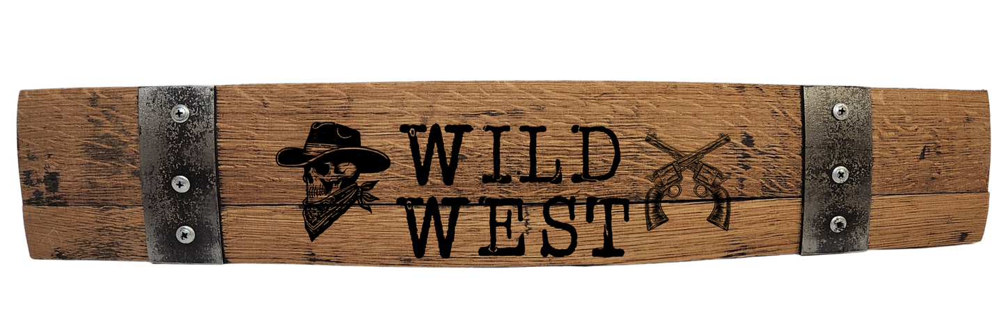 Western Signs with Popular Quotes – Custom Laser Engraved Barrel Stave Sign