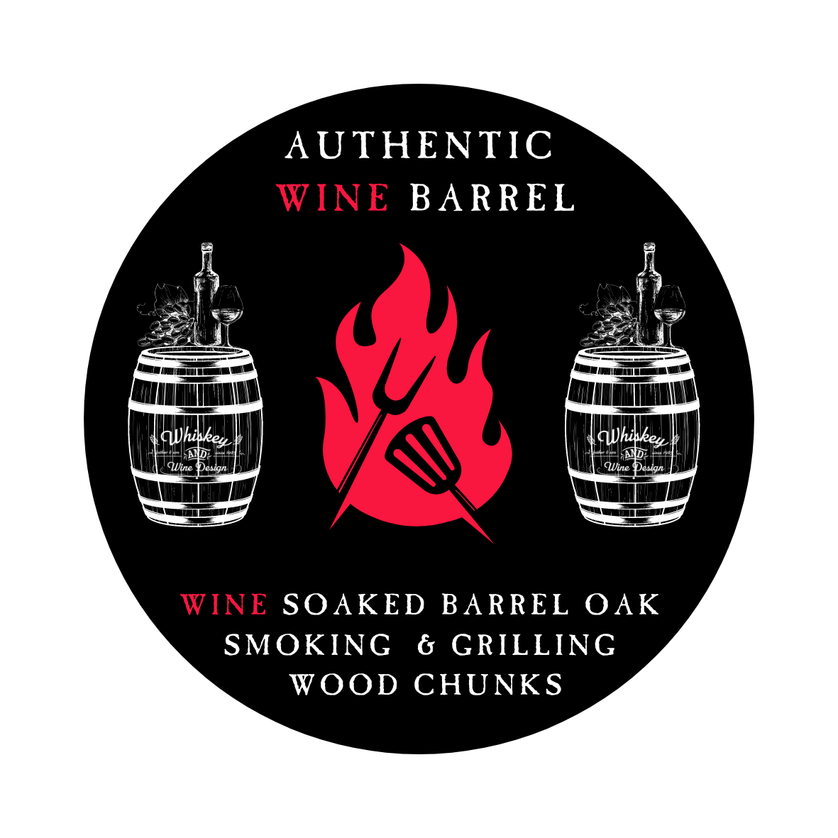 Authentic Wine Barrel Authentic Smoking & Grilling CHUNKS - WhiskeyandWineDesign