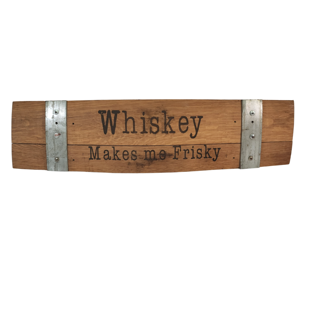 Whiskey Scripts on 24 Inch- Stave Sign (WhiskeyH24) - WhiskeyandWineDesign