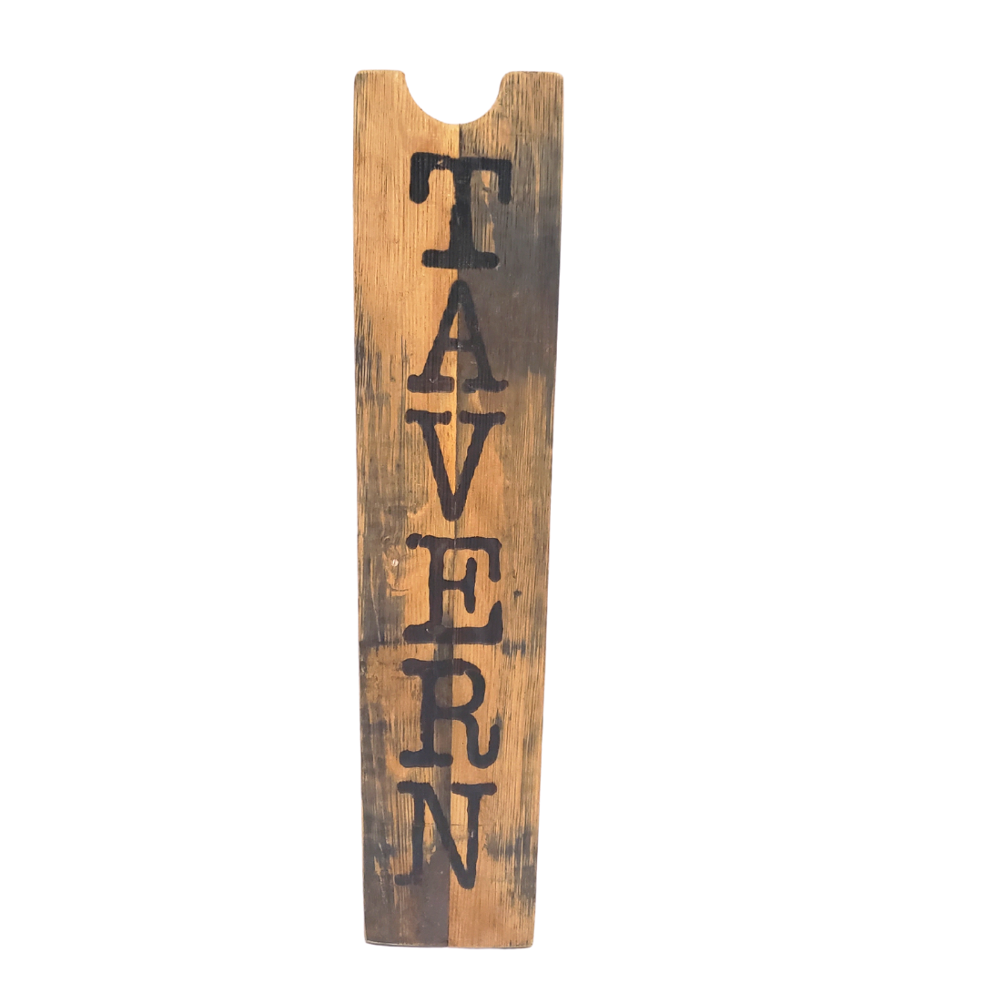 Laser Engraved Sign Made from Repurposed Whiskey or Wine Barrels Hanging Wall Sign - WhiskeyandWineDesign