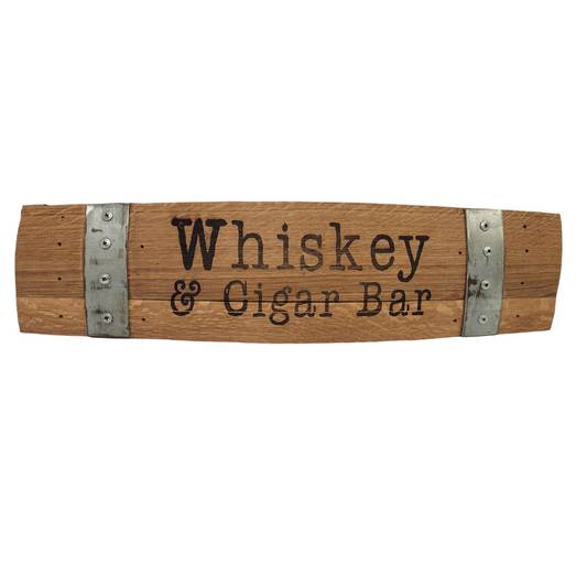 Whiskey Scripts on 24 Inch- Stave Sign (WhiskeyH24) - WhiskeyandWineDesign