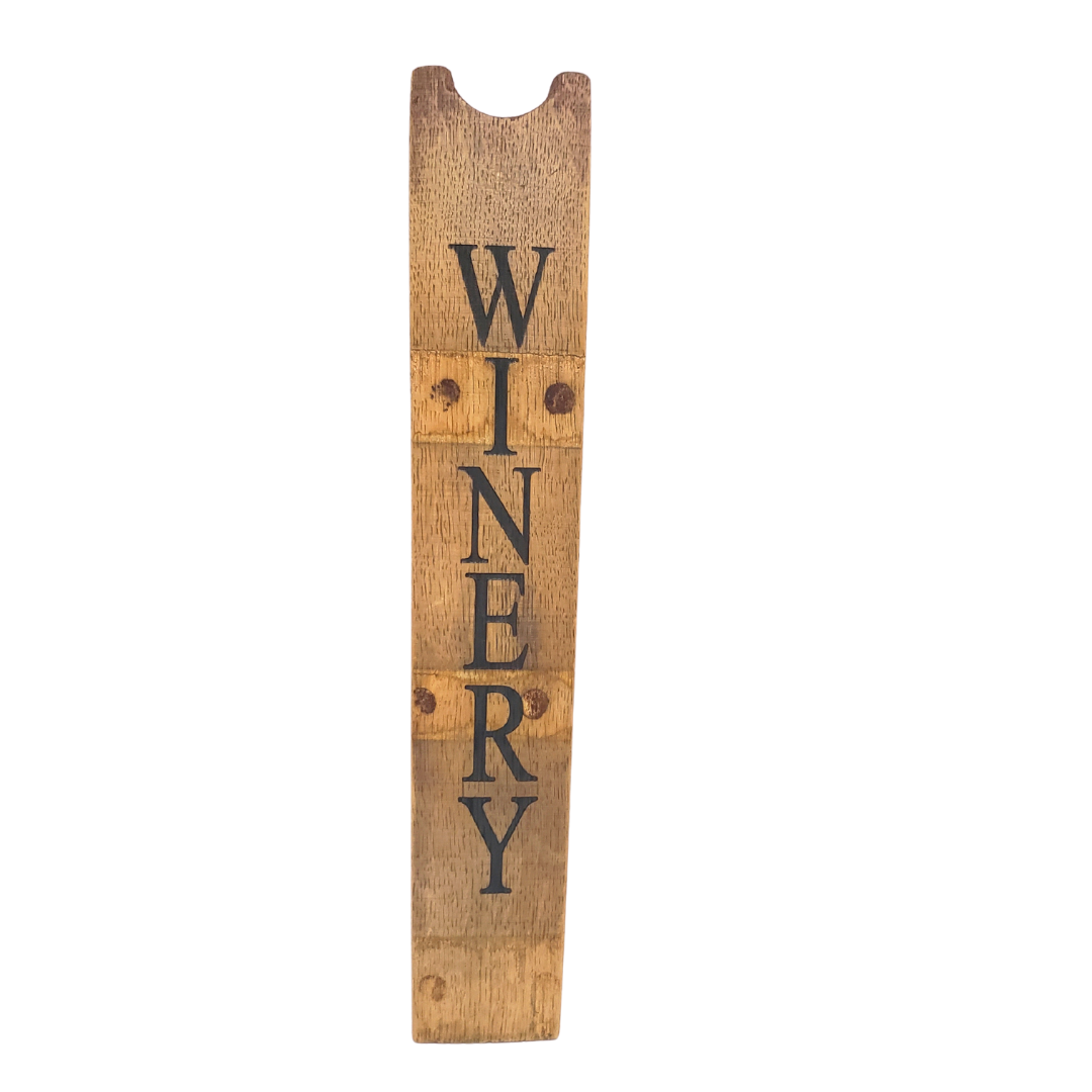 Laser Engraved Sign Made from Repurposed Whiskey or Wine Barrels Hanging Wall Sign - WhiskeyandWineDesign