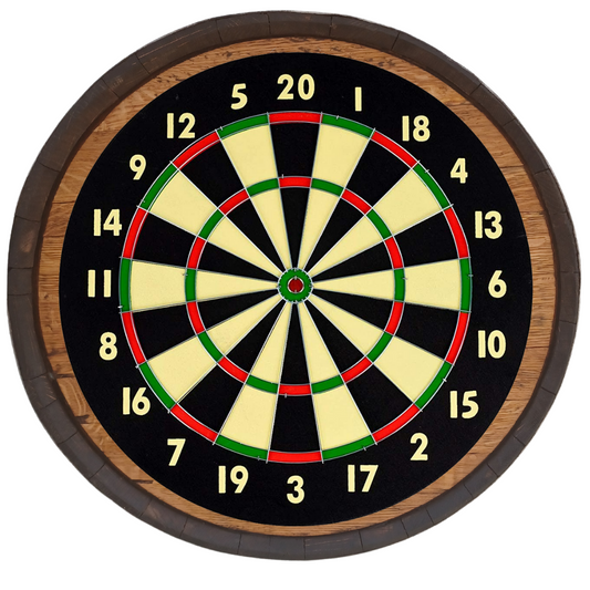 Dartboard Bourbon Barrel Head - 23"x3" - WhiskeyandWineDesign