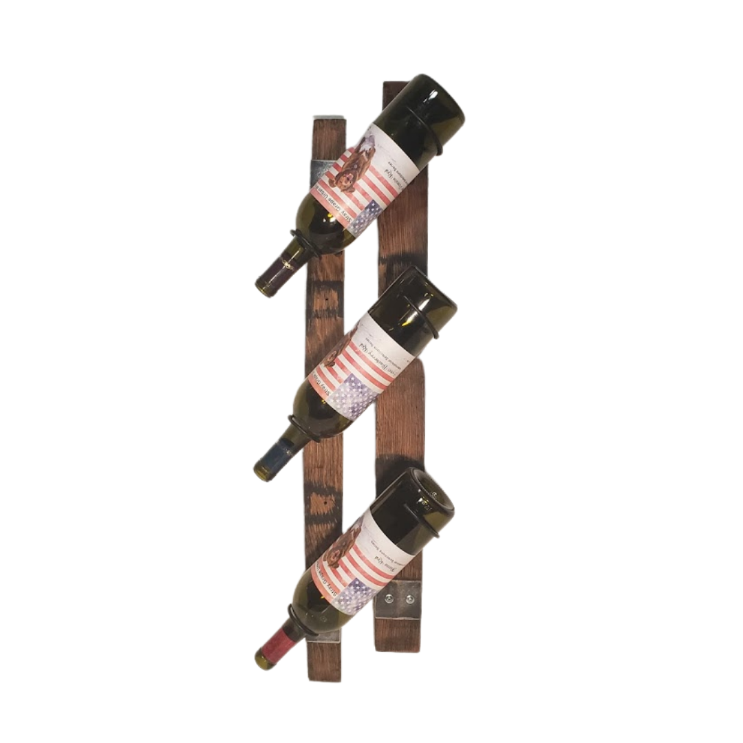 Wine Vertical Barrel Stave Wine Bottle Holder-HolderW - WhiskeyandWineDesign