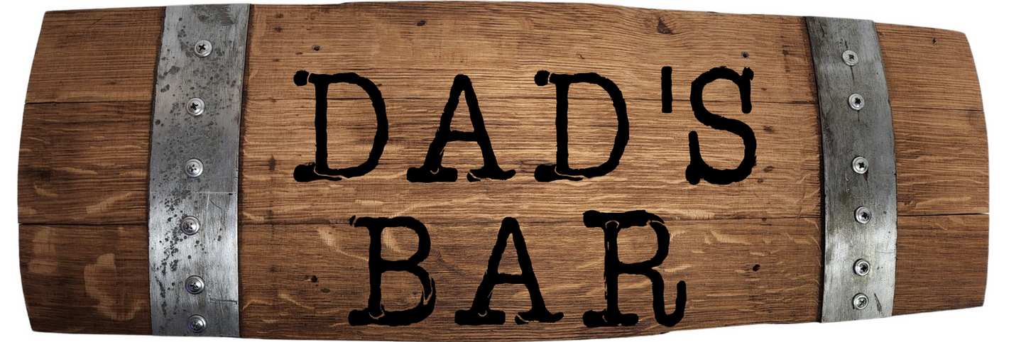 Stave Sign Fathers Day Sayings on Horizontal 24 Inches - WhiskeyandWineDesign