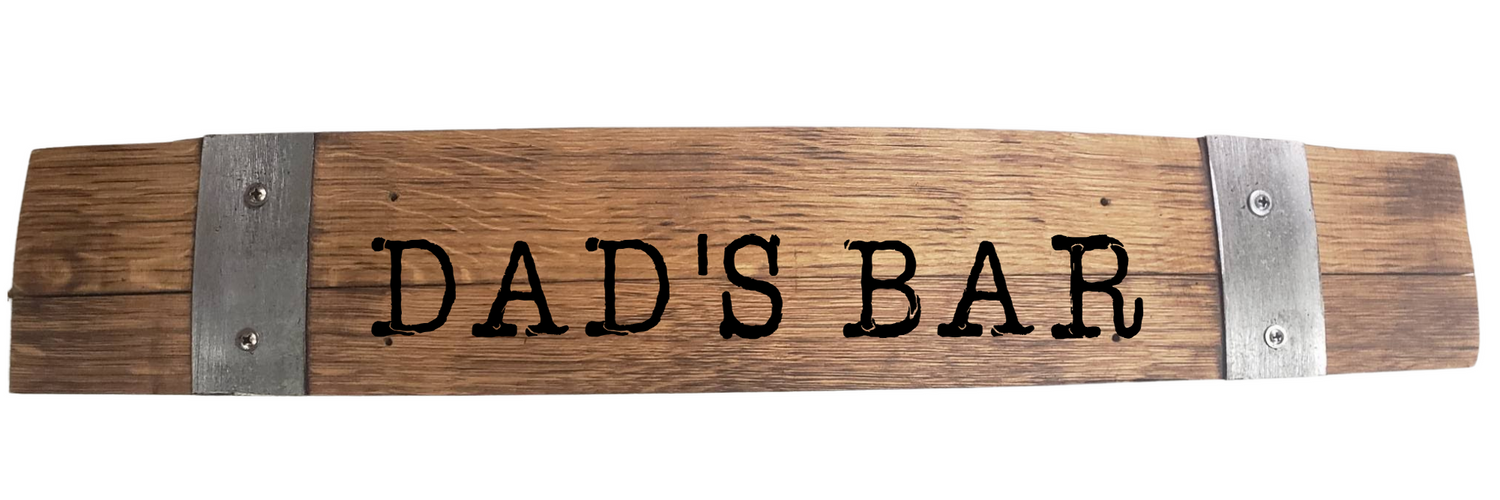 Stave Sign Fathers Day Sayings on Horizontal 24 Inches - WhiskeyandWineDesign