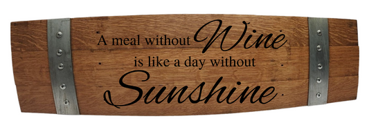 Wine Sayings Horizontal 28 Inch Stave Sign WineH28L+XLarge - WhiskeyandWineDesign