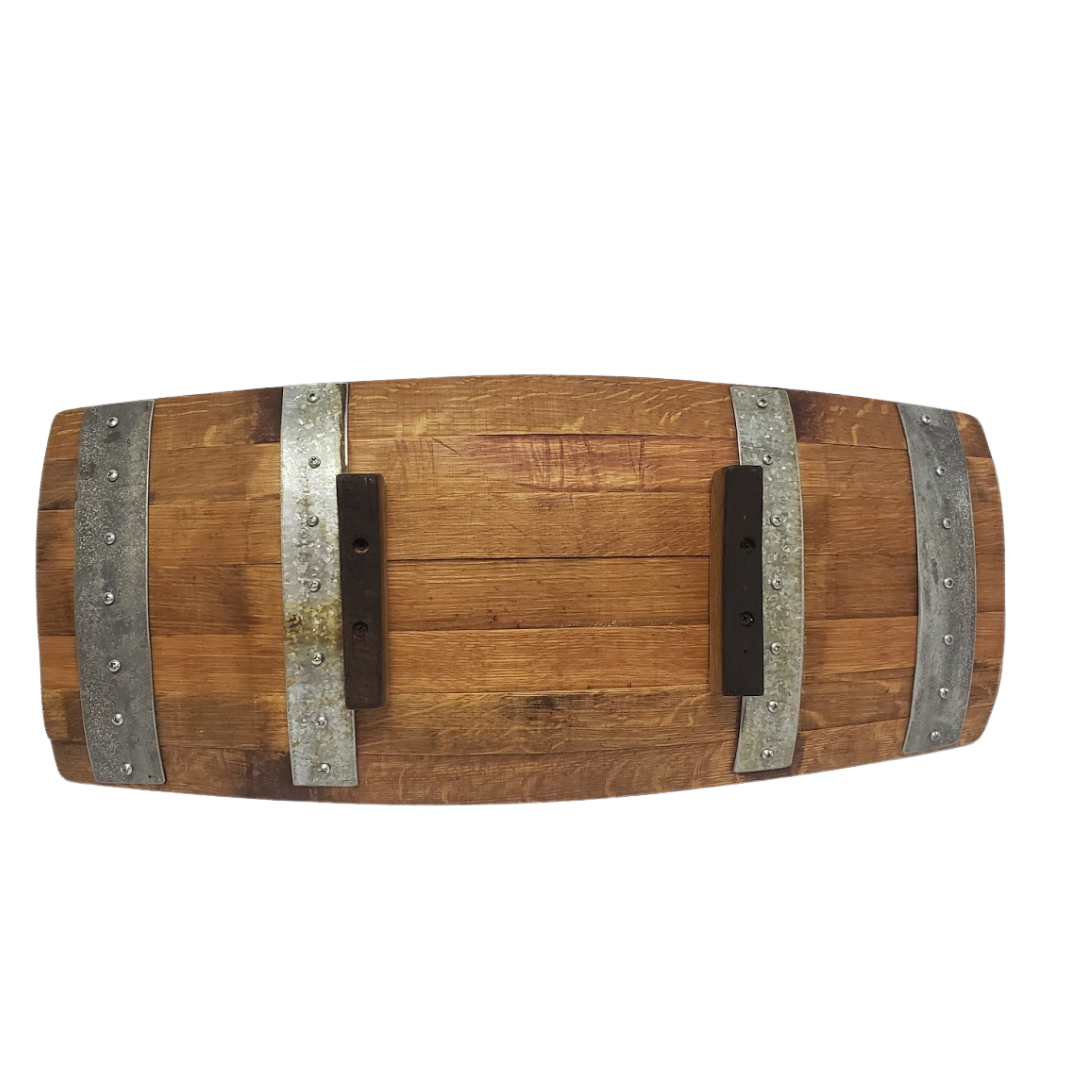 Reclaimed Wine Barrel Stave Tray/Bowl/Centerpiece (Quarter) - WhiskeyandWineDesign