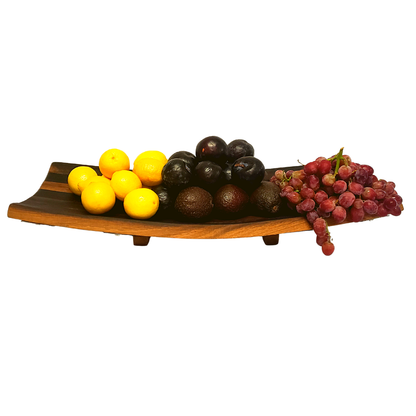 Reclaimed Wine Barrel Stave Tray/Bowl/Centerpiece (Medium+Large) - WhiskeyandWineDesign