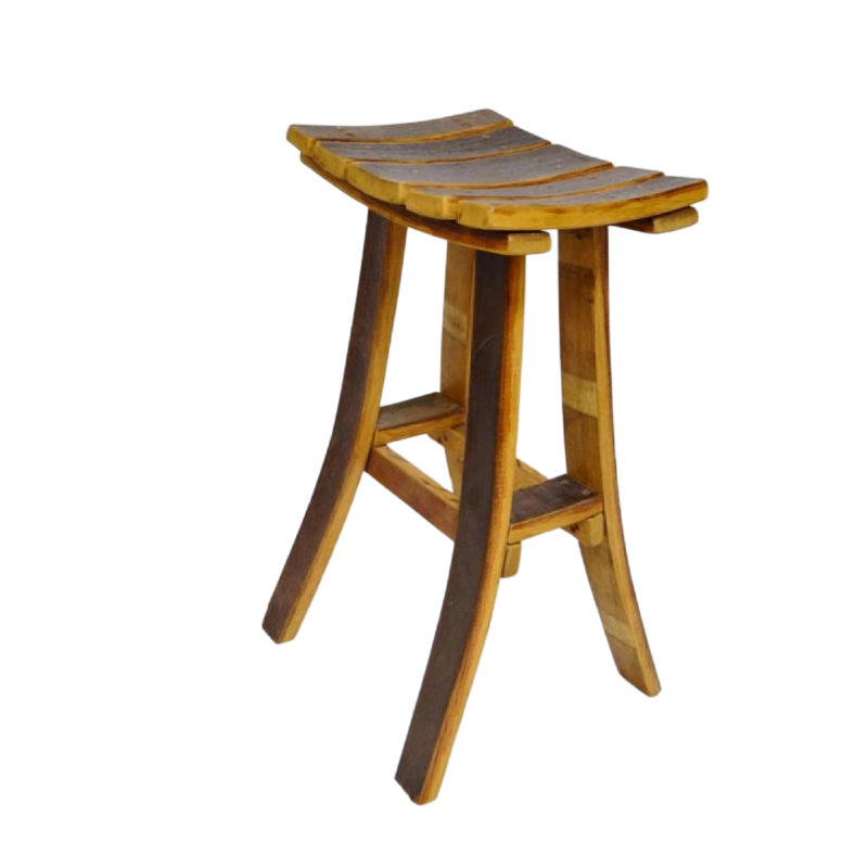 Whiskey Barrel Oak Stave Stool - No Back - Get Groovy Deals Texas